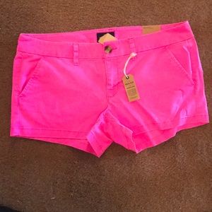 Neon pink shorts